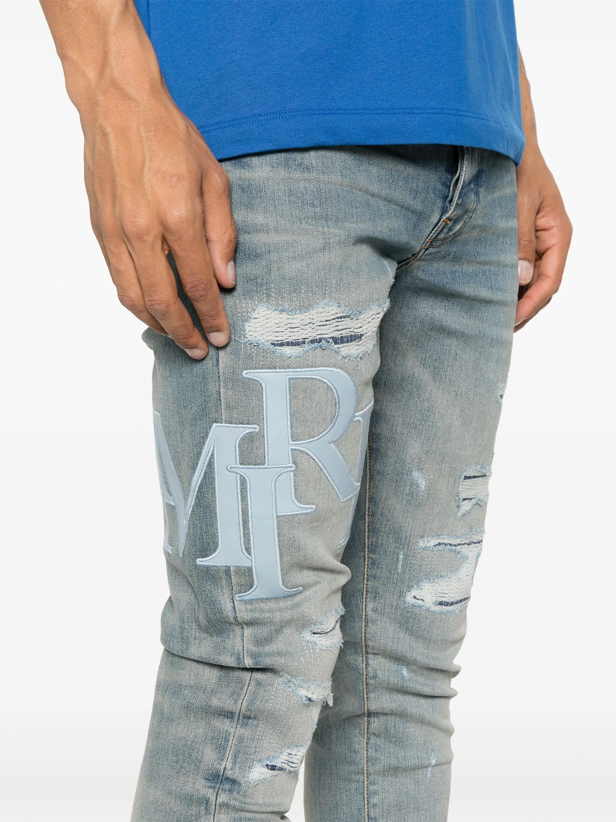 AMIRI - Men Staggered Logo Jean
