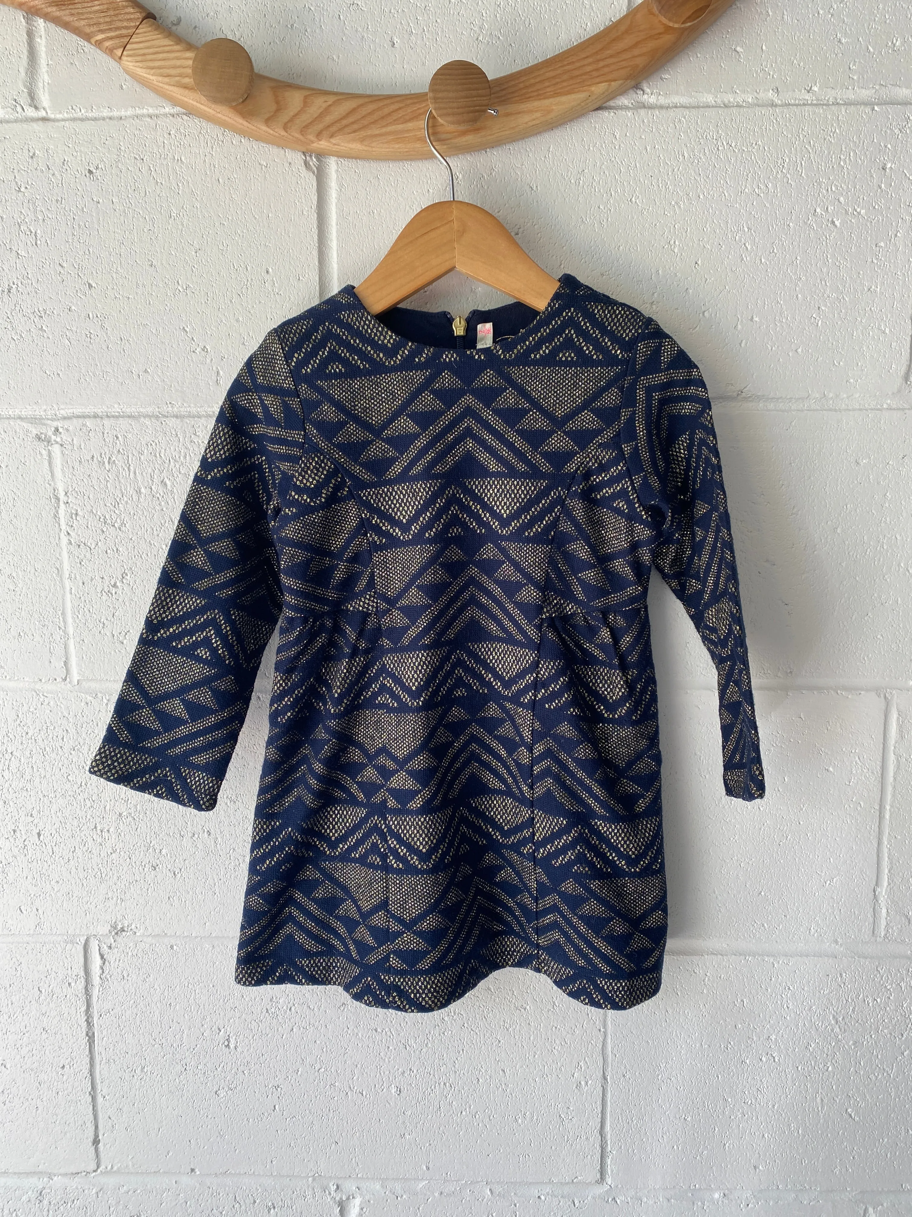 Billie Blush Gold Shimmer Dress, 2 years (86)