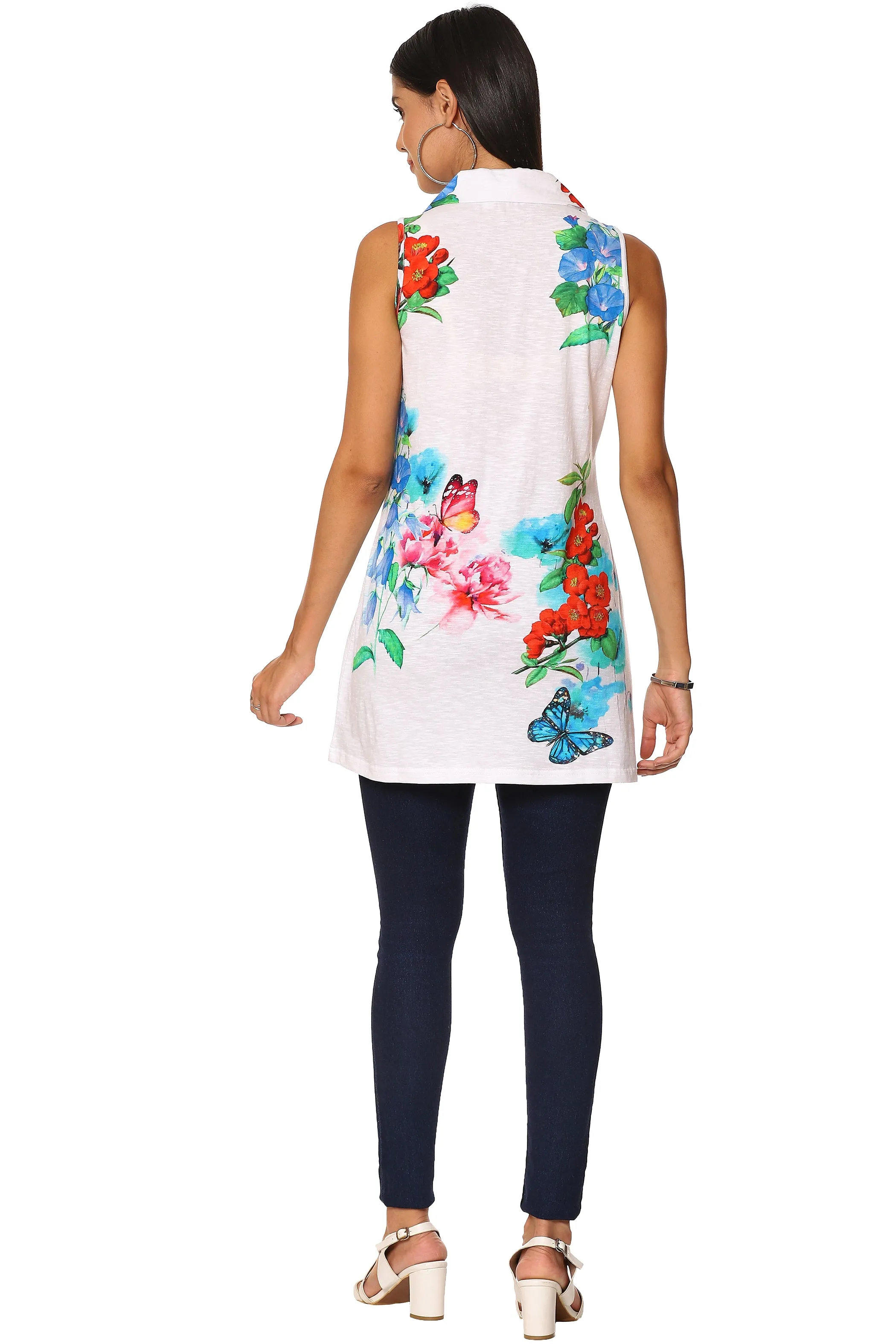 Blossom Sleeveless Zip Tunic