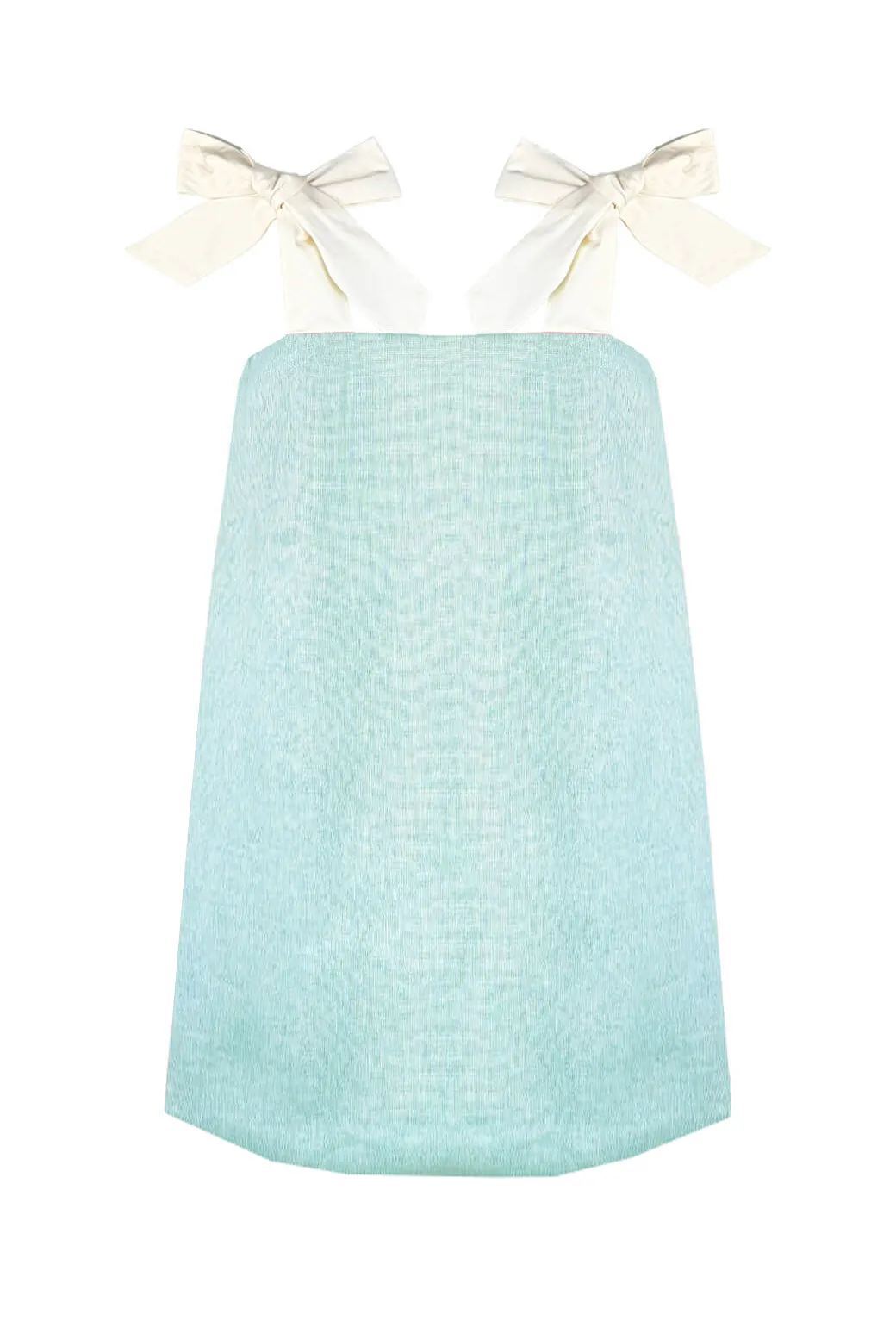 Buru x Old Soul Etiquette Pillar Dress MINI - Blue Shimmer Linen