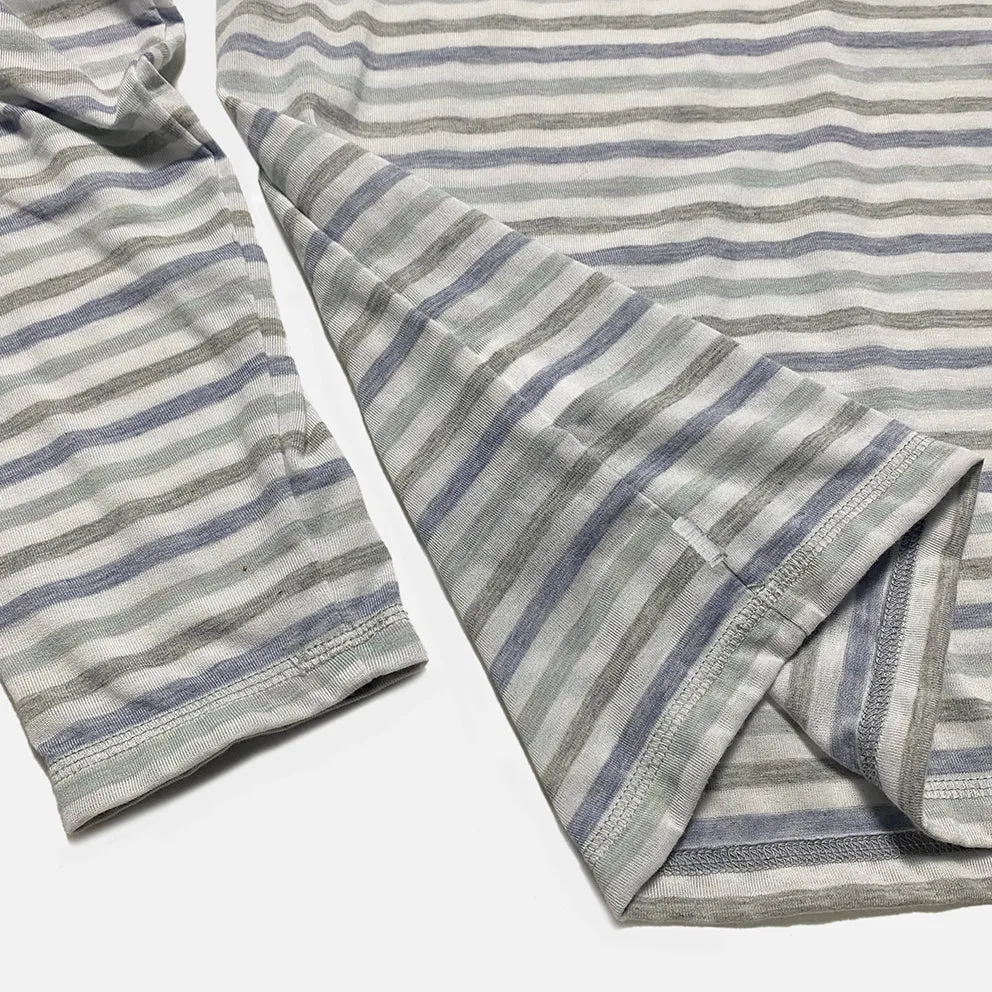 BZEN M.3231 CLARK REGULAR FIT 3 BUTTON HENLEY MULTI COLOR STRIPE JERSEY-160GSM-E0 MULTI COLOR STRIPE
