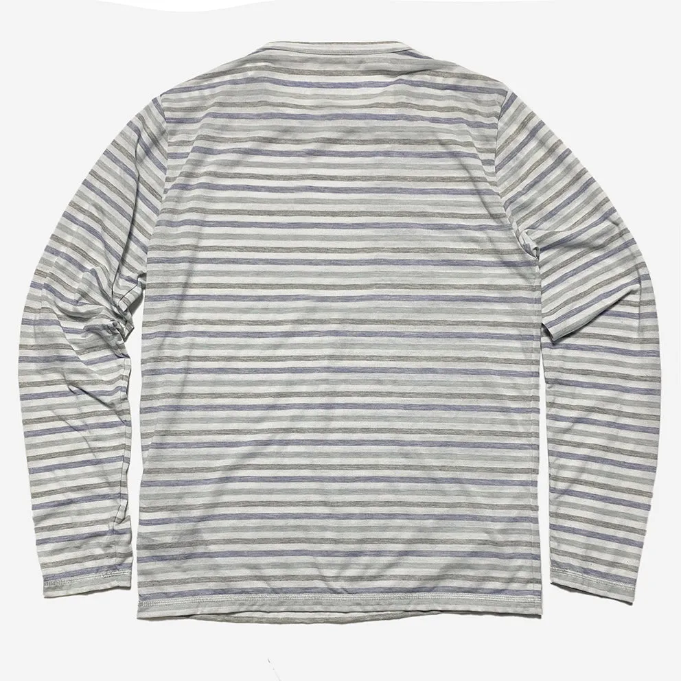 BZEN M.3231 CLARK REGULAR FIT 3 BUTTON HENLEY MULTI COLOR STRIPE JERSEY-160GSM-E0 MULTI COLOR STRIPE