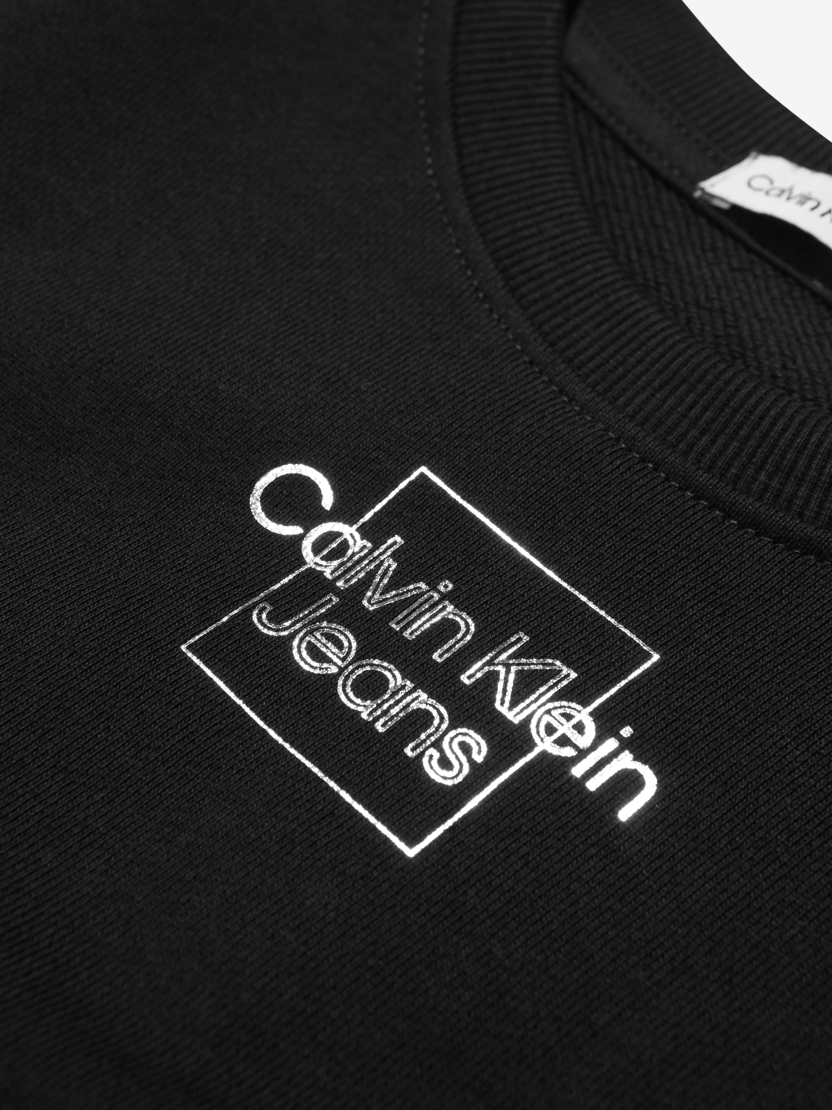 Calvin Klein Girls Organic Cotton Box Logo Sweatshirt