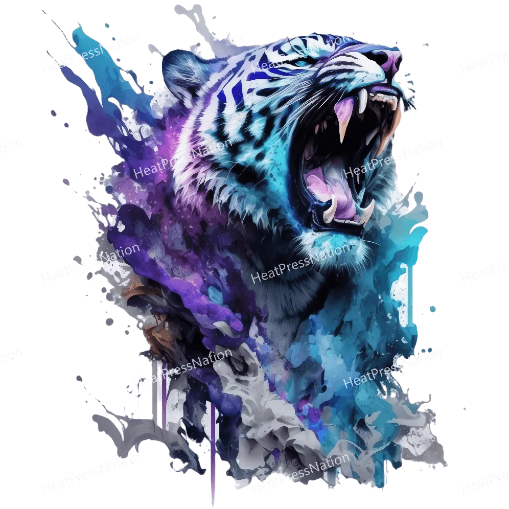 Colorful Roaring Tiger Design