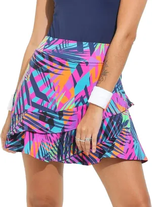 Dona Jo Glide Skort for Women - Athletic Golf Skirt with Shorts & Pockets - Comfortable Active Wear for Tennis or Any Sports