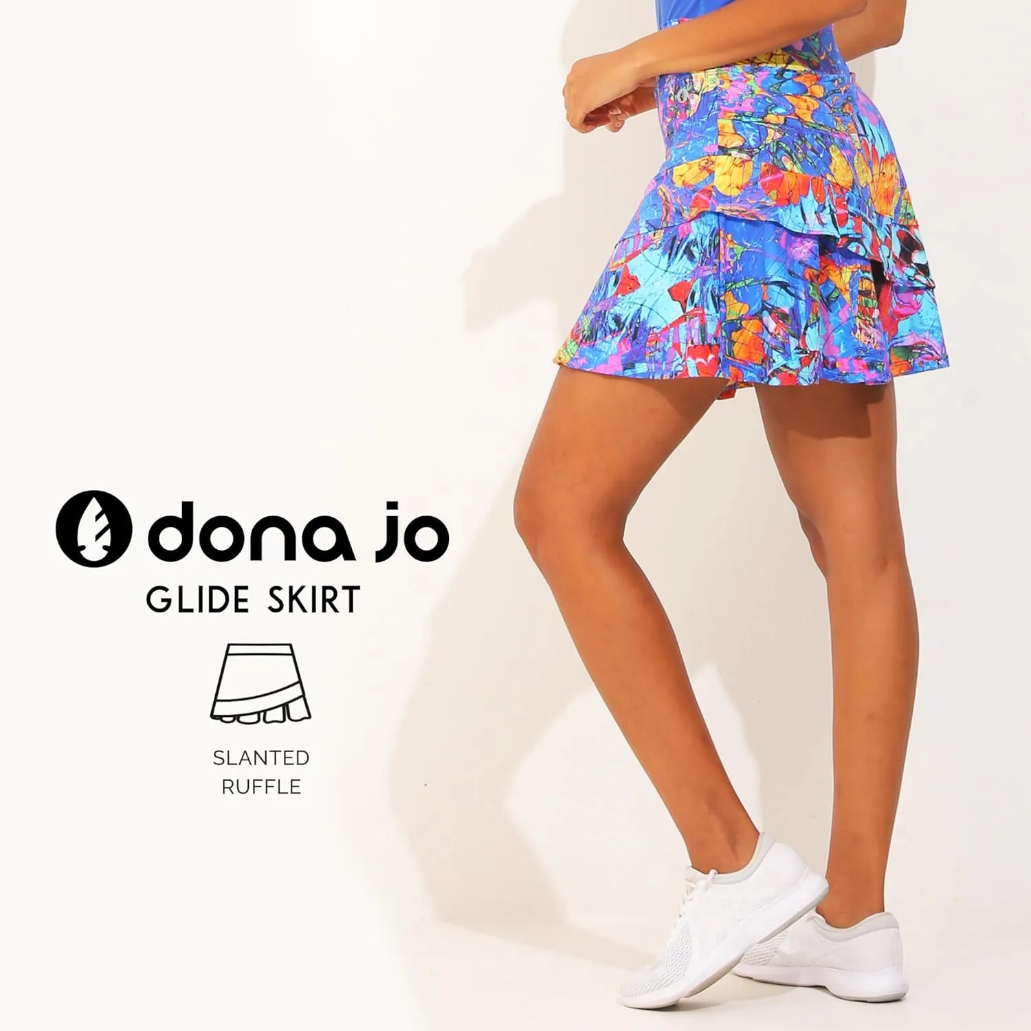 Dona Jo Glide Skort for Women - Athletic Golf Skirt with Shorts & Pockets - Comfortable Active Wear for Tennis or Any Sports