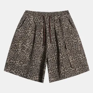 Drawstring Leopard Print | Shorts