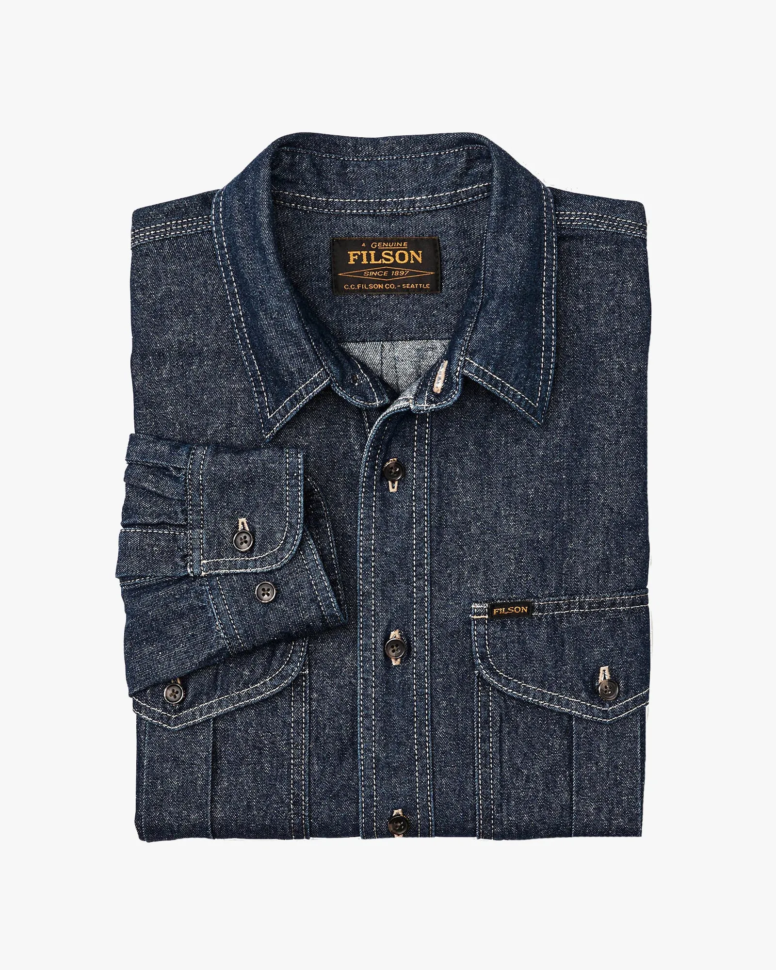 Filson Denim Guide Shirt - Rinse Indigo