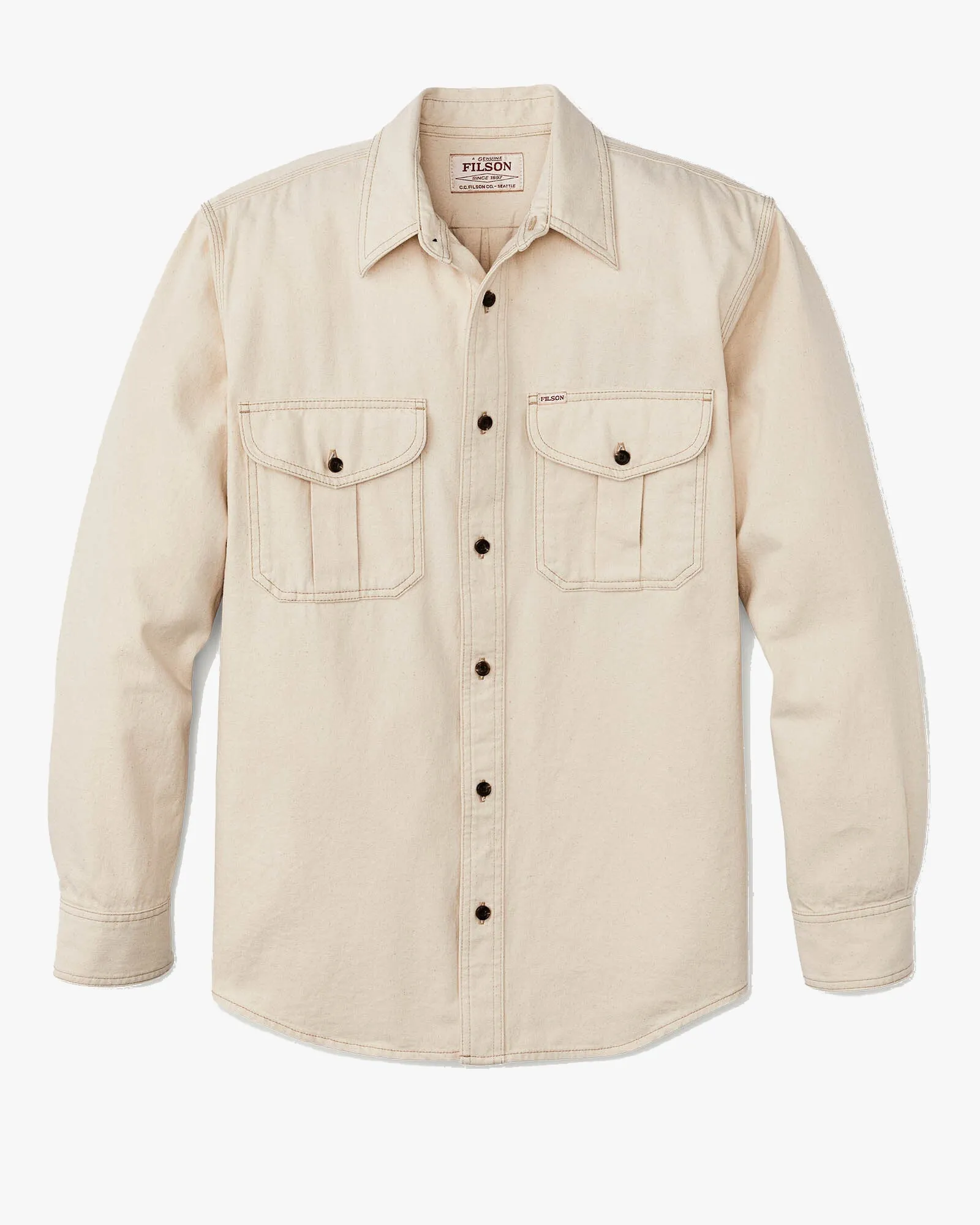 Filson Natural Twill Guide Shirt - Natural Seed