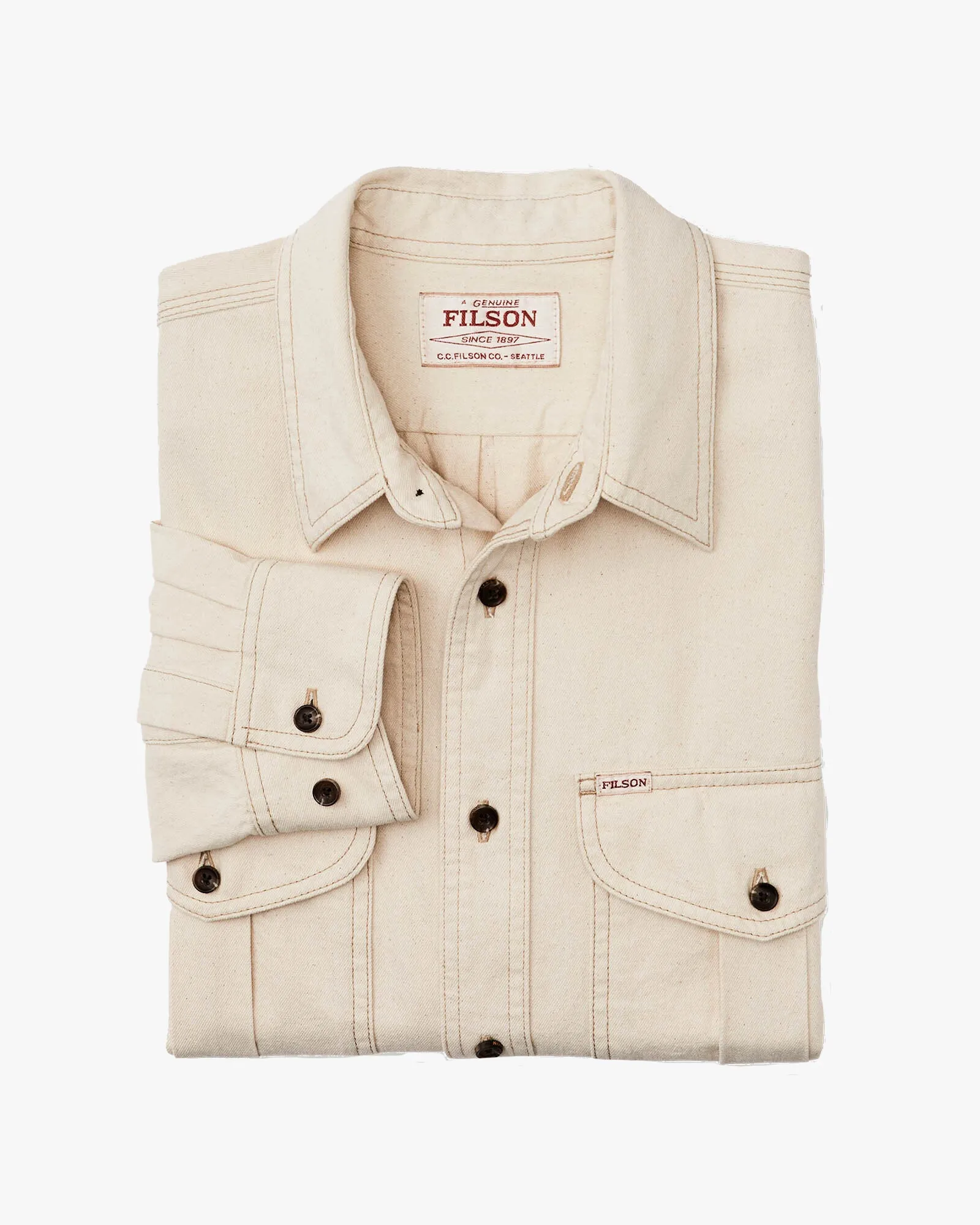 Filson Natural Twill Guide Shirt - Natural Seed