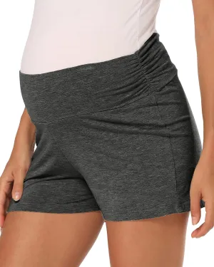 fitglam Women's Maternity Shorts Lounge Sleep Pajama Workout Comfy Stretchy Pregnancy Shorts