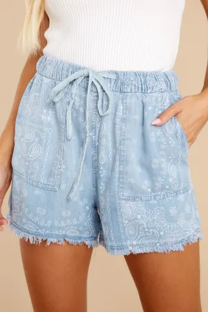 Haven Denim Bandana Shorts
