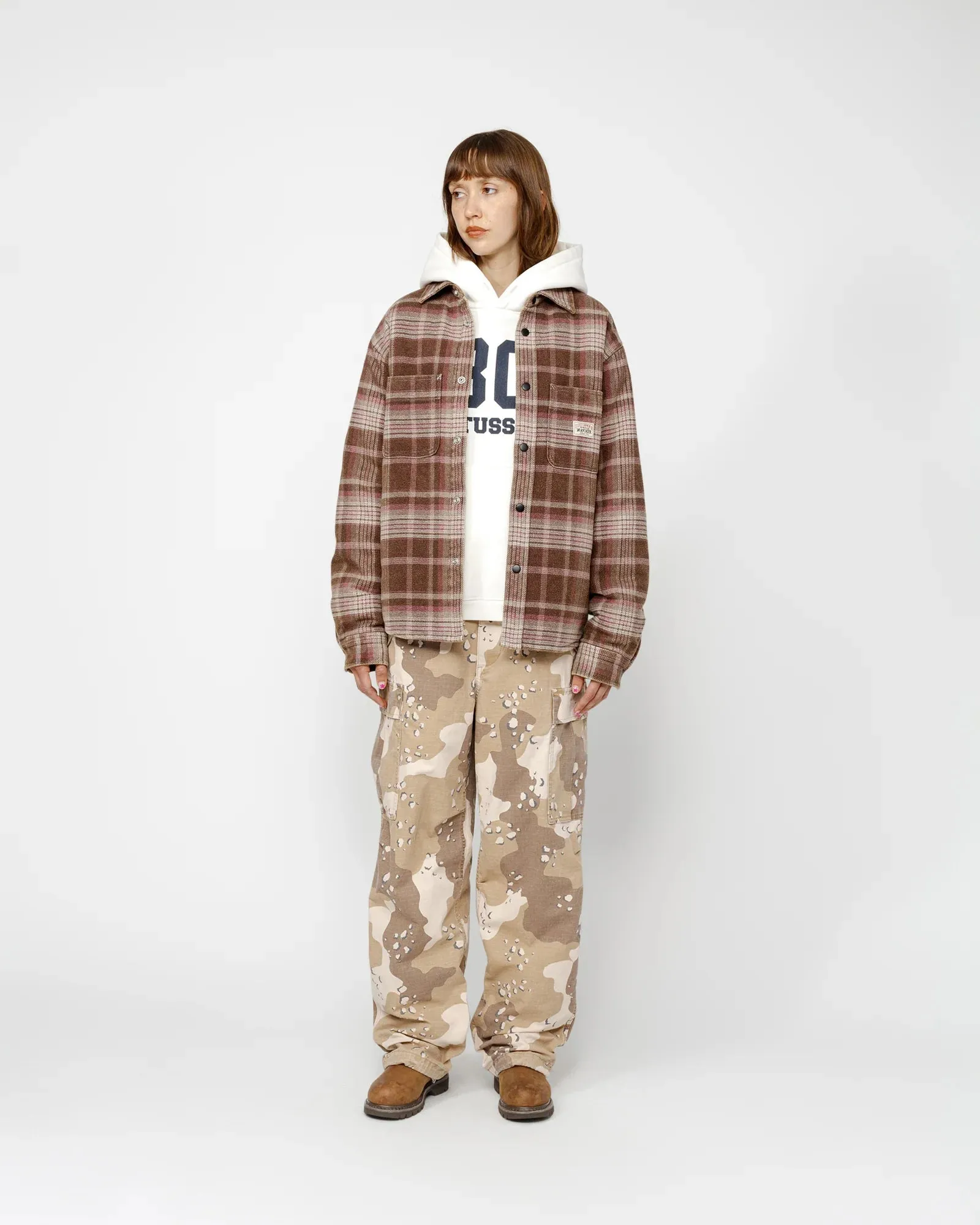 Heavy Washed Plaid Shirt