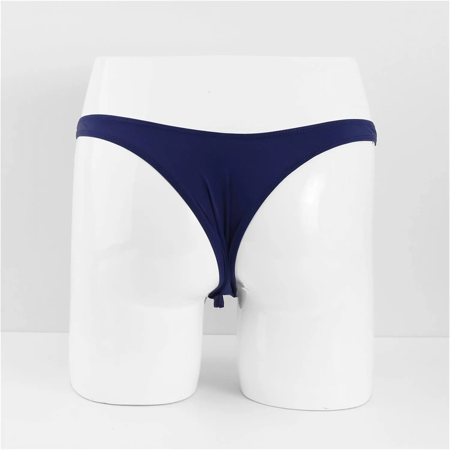 JEsilunmaMY Men's Ice Silk Mini Briefs Low Rise Pouch Stretch G-String Underwear Solid Color Comfortable Sissy Under Panties
