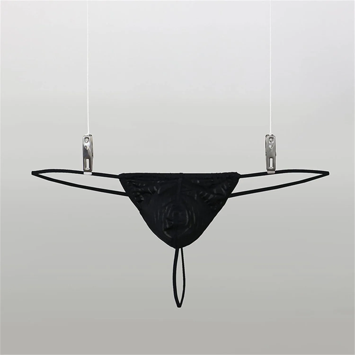 JEsilunmaMY Sexy Pouch G-String for Men Low Rise Mesh Sheer T-Back Thongs Briefs See Through Comfortable Breathable Underwear