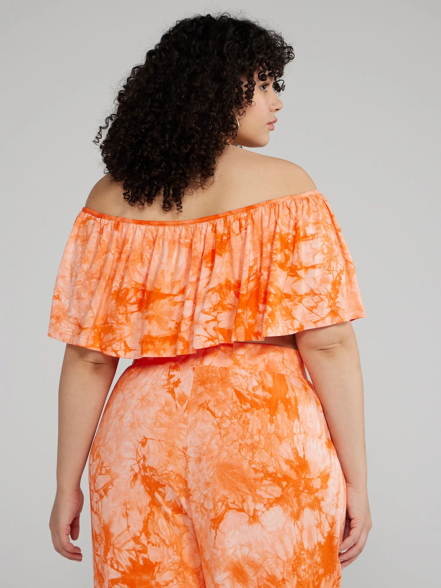 Jonna Off Shoulder Ruffle Crop Top