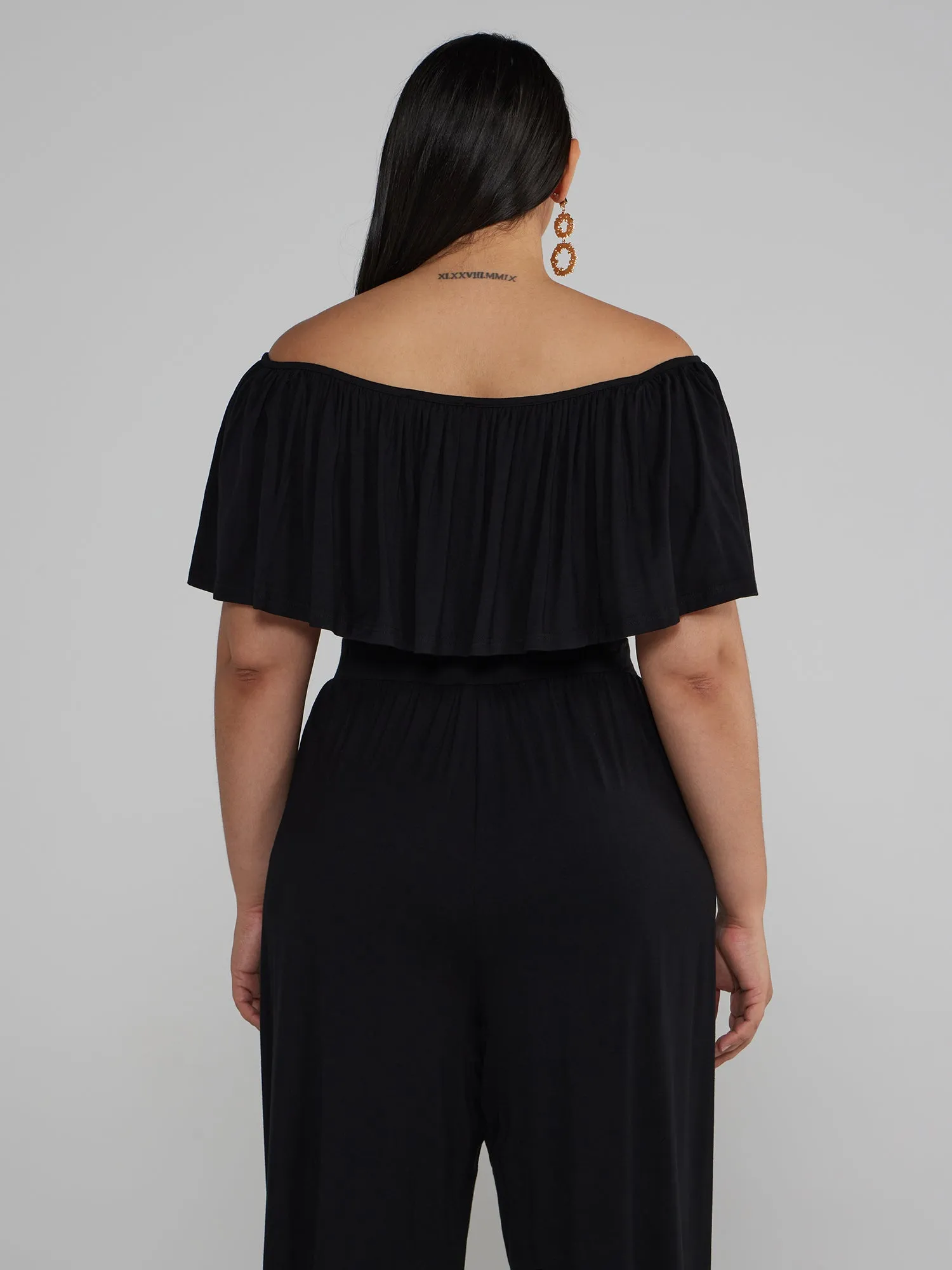 Jonna Off Shoulder Ruffle Crop Top