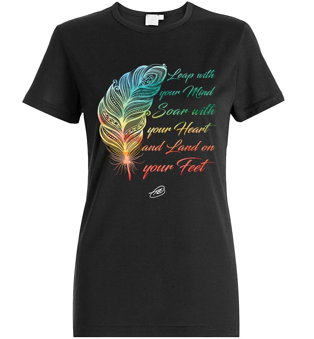 Leap With Your Mind Colorful Feather