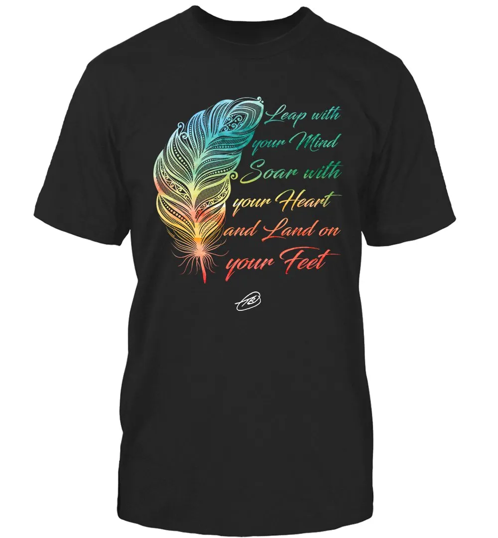 Leap With Your Mind Colorful Feather