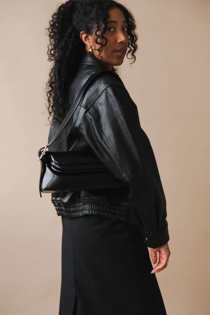 LEATHER BOMBER JACKET