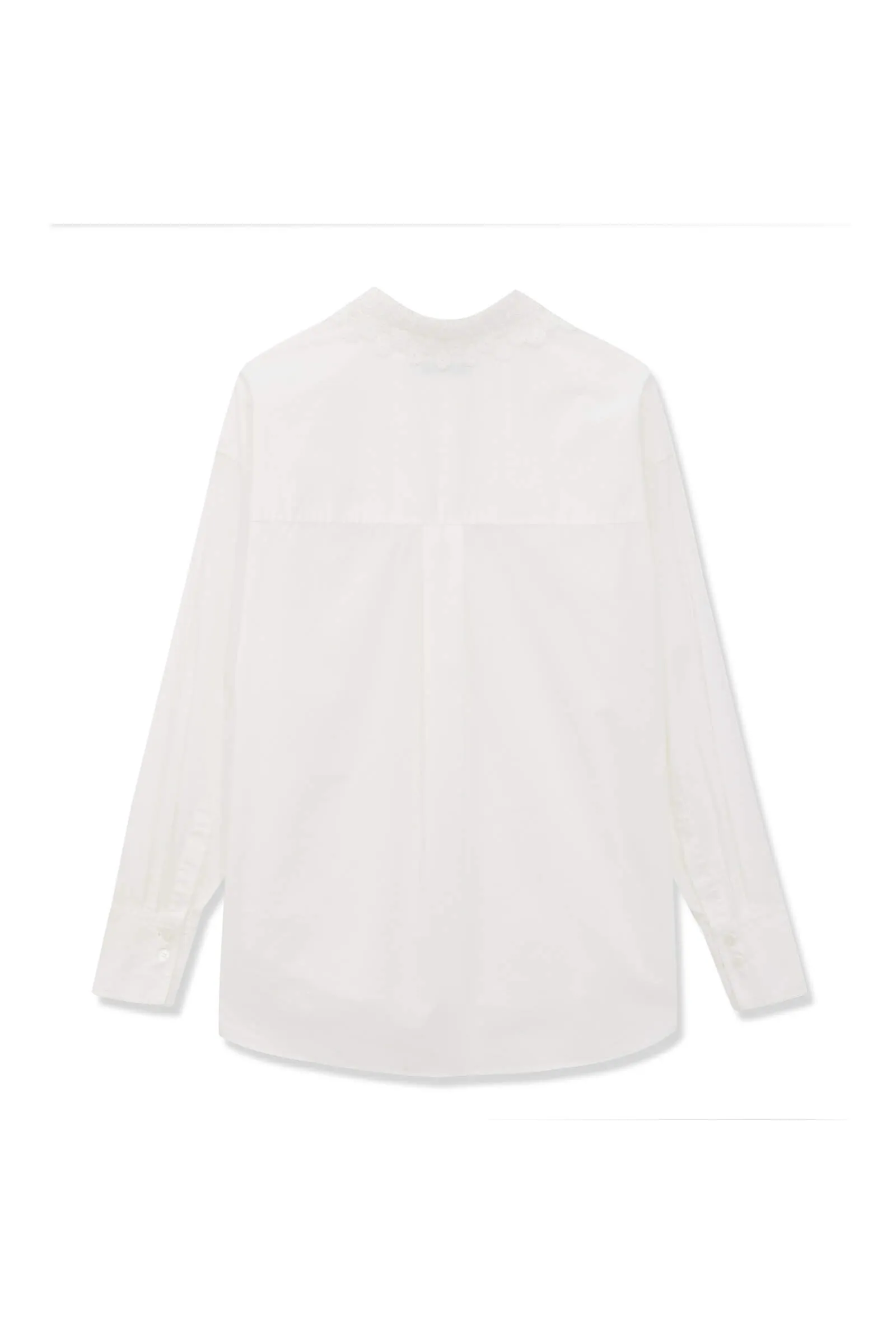 LILY French Lace Collar White Shirt