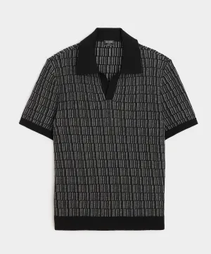 Linen Patterned Montauk Sweater Polo