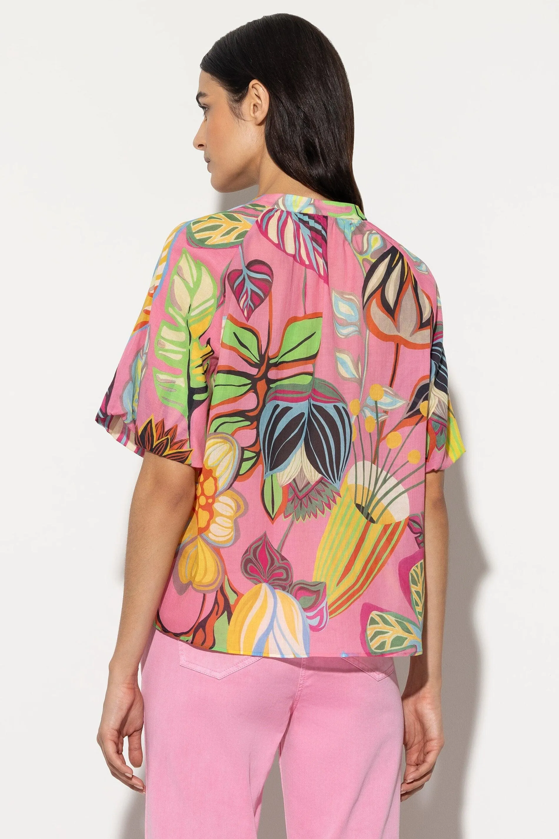 Luisa Cerano Caribbean Print Blouse