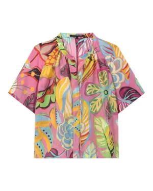 Luisa Cerano Caribbean Print Blouse
