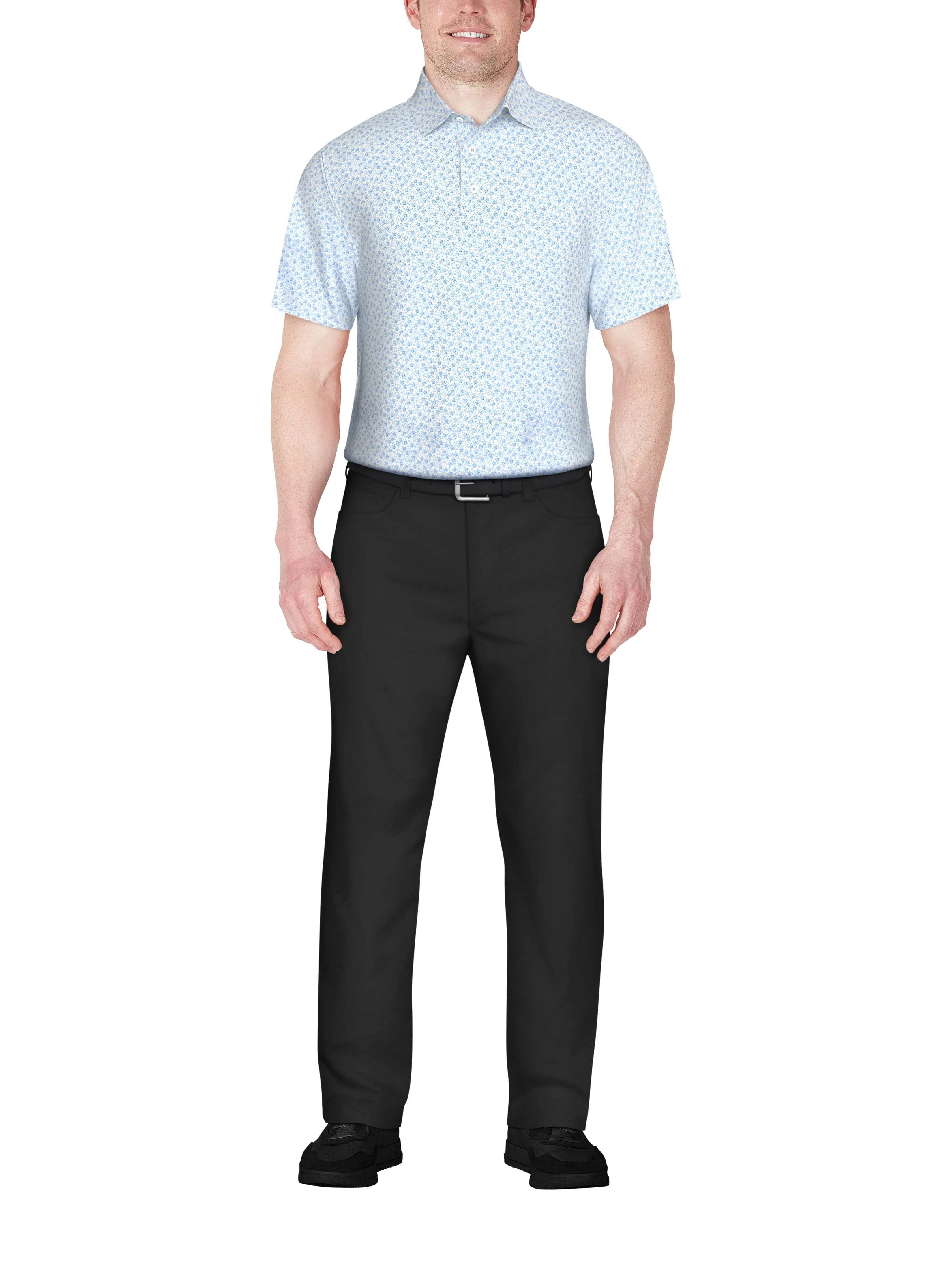Men's Floral Print Golf Polo