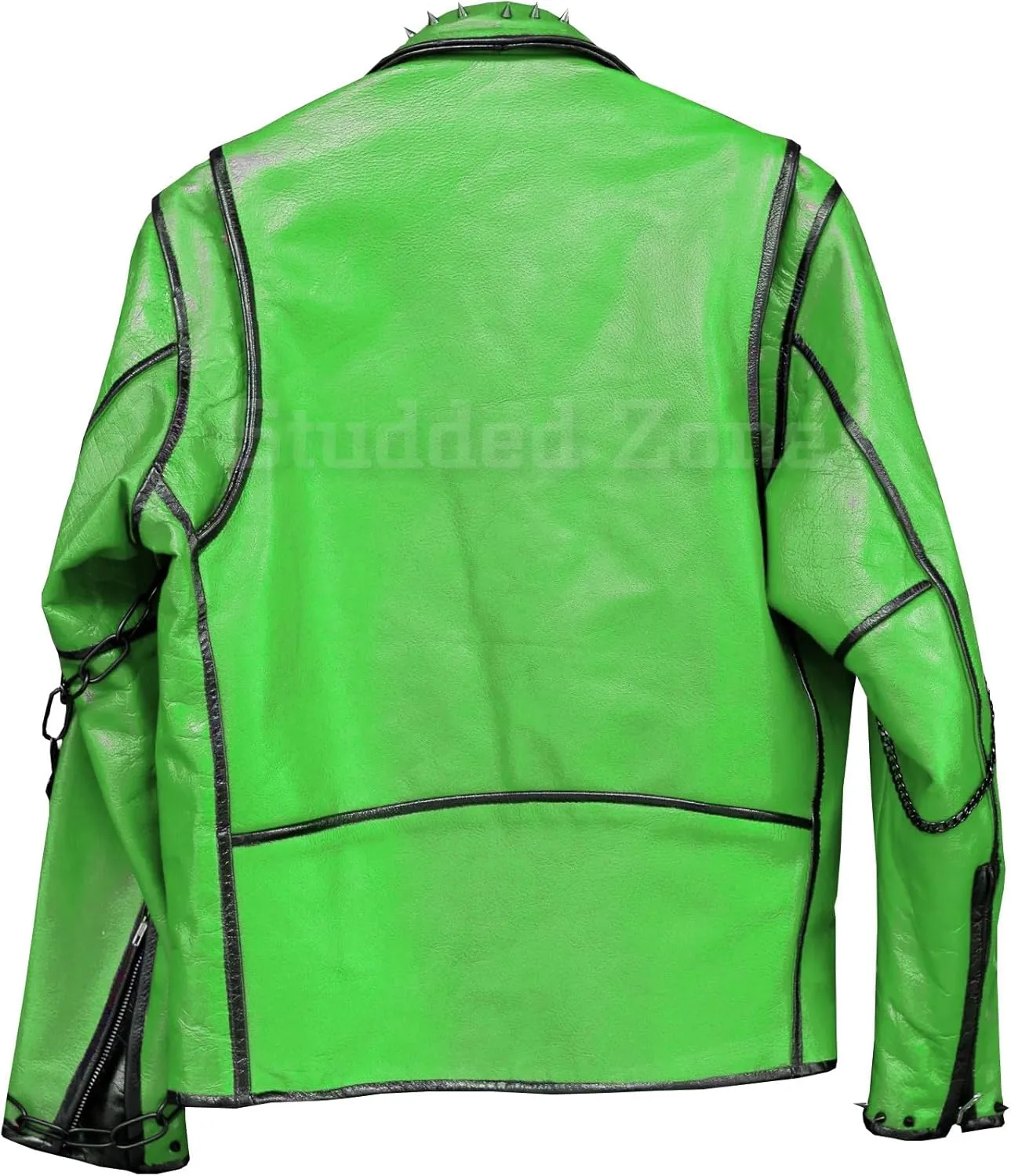 Men's Punk Rock Studded Spiked Leather Biker Jacket- Rider Vinatge Multicolor Brando Style Motorcycle Gothic Jacket