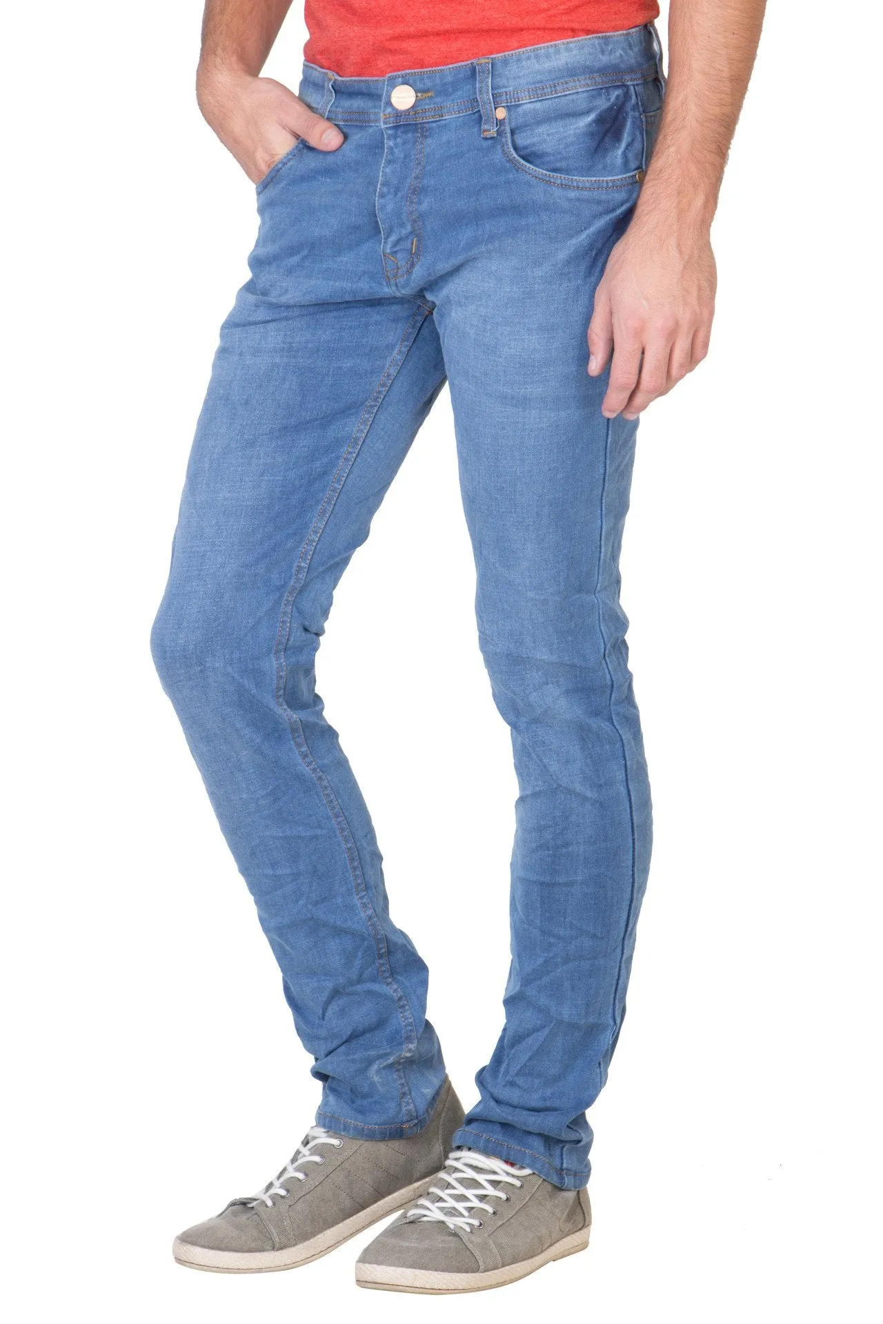Men's Slim Fit Denim Light Blue Jeans