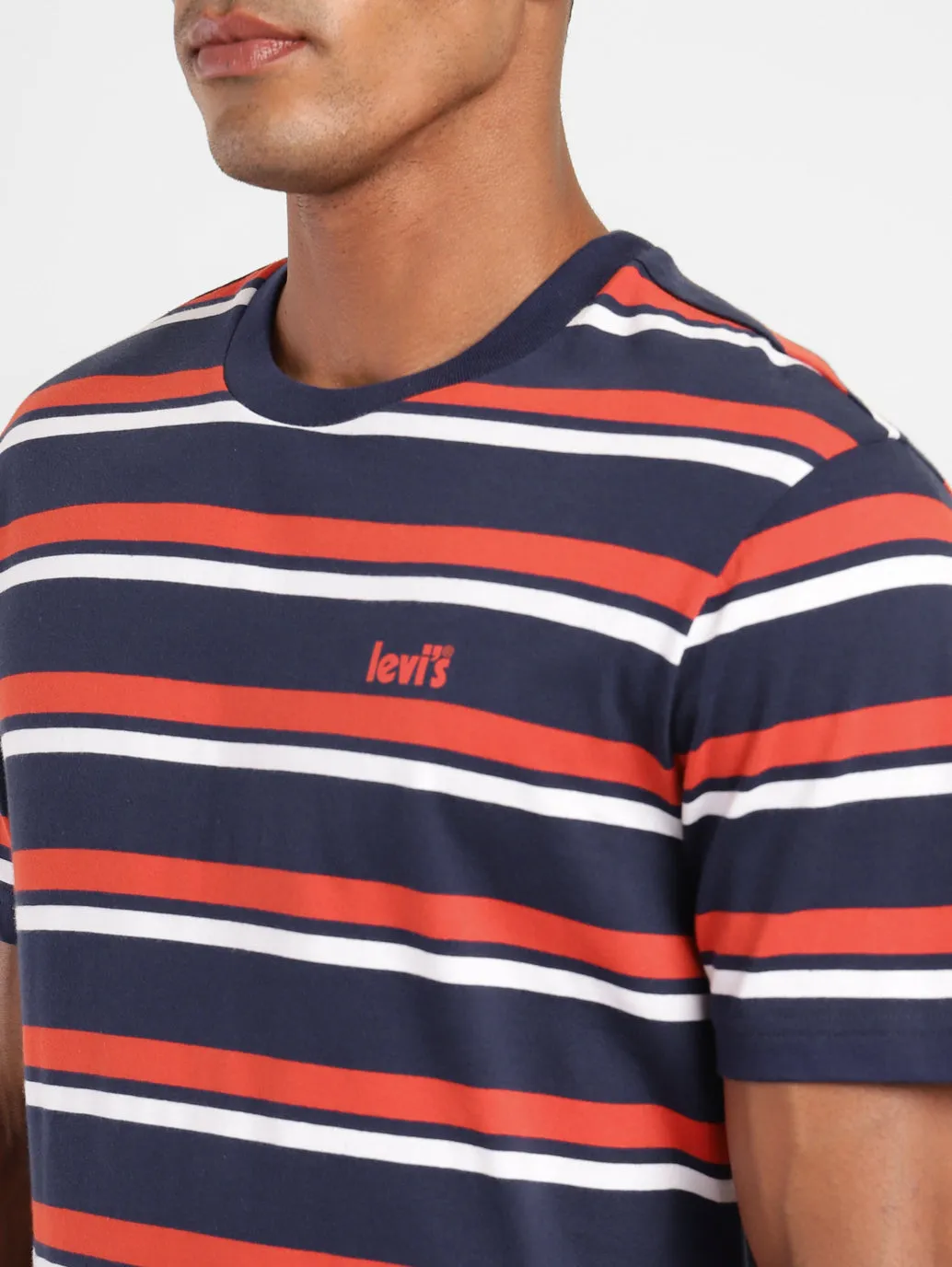 Men's Striped Crew Neck T-shirt