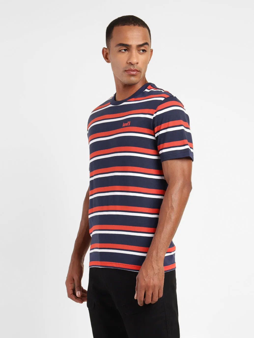 Men's Striped Crew Neck T-shirt