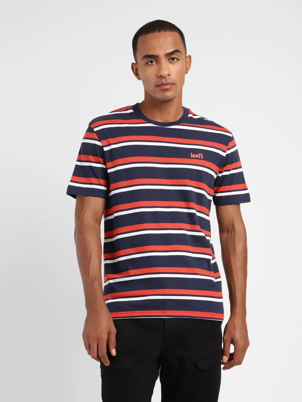 Men's Striped Crew Neck T-shirt