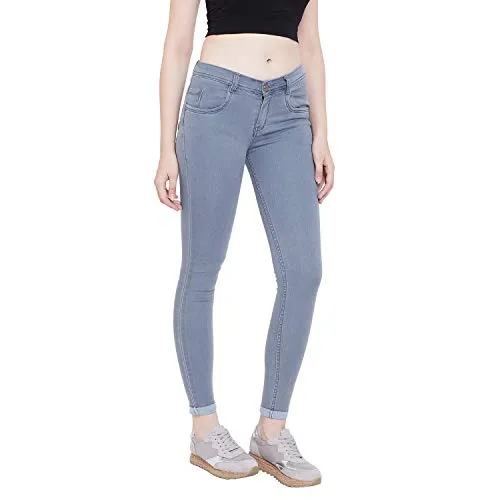 Nifty Women's Denim Stretchable Slim Fit Jeans (Jean_PLN_Grey_34)