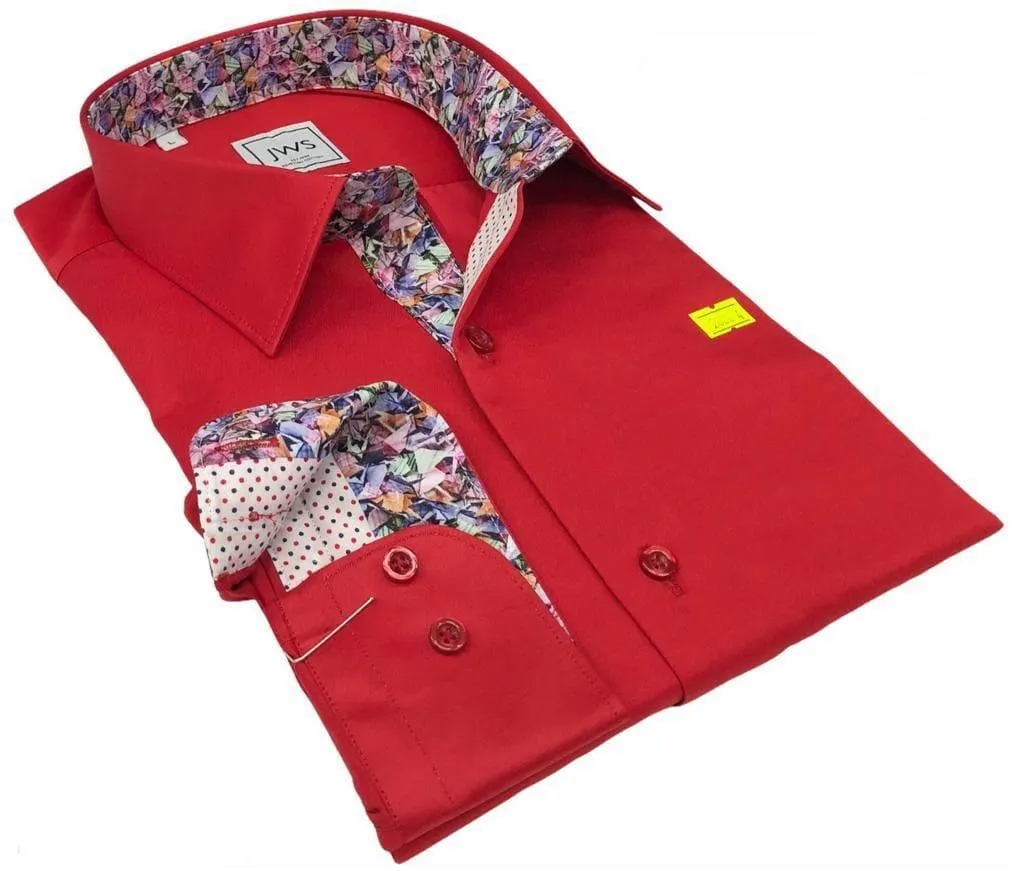 Red Spress Shirt with Trims