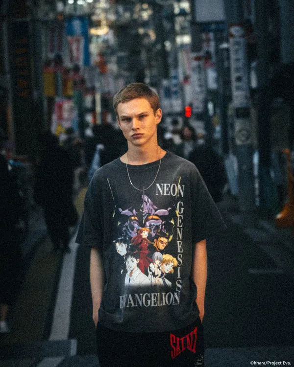 SAINT MICHAEL/EV_SS TEE/NEON GNSIS/BLK