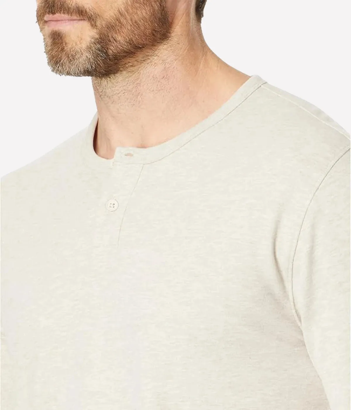 Suede Jersey Long Sleeve Henley in Runyon