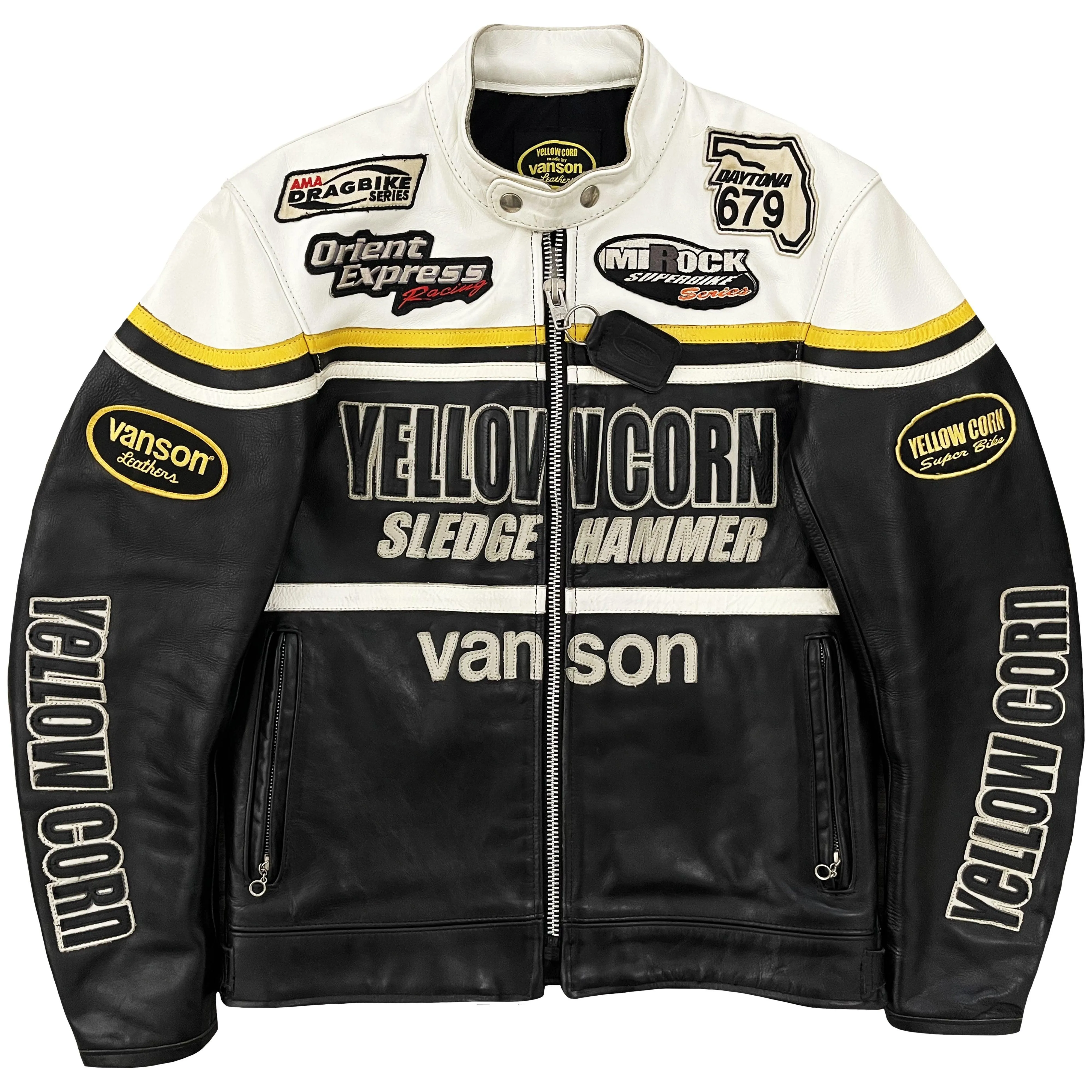 Vanson Leathers x Yellow Corn Motorcycle Racer Jacket