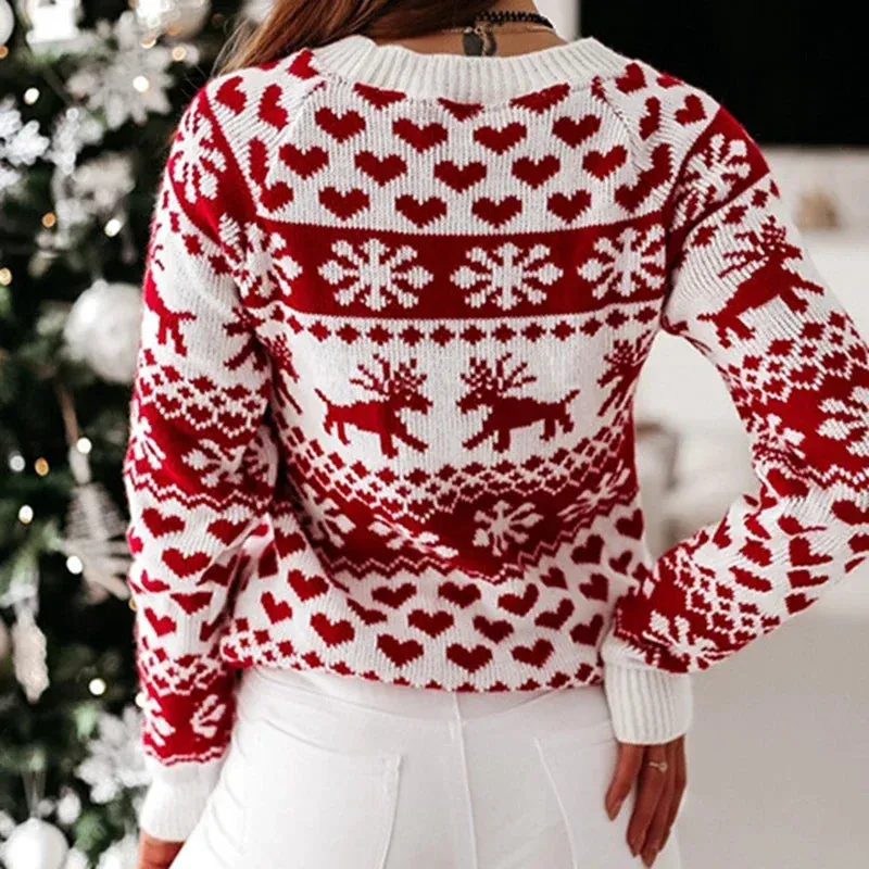 Wenkouban-Christmas Thanksgiving outfits_Winter Christmas Knitting Soft Warm Knitwear Full Sleeve Casual Christmas Sweater