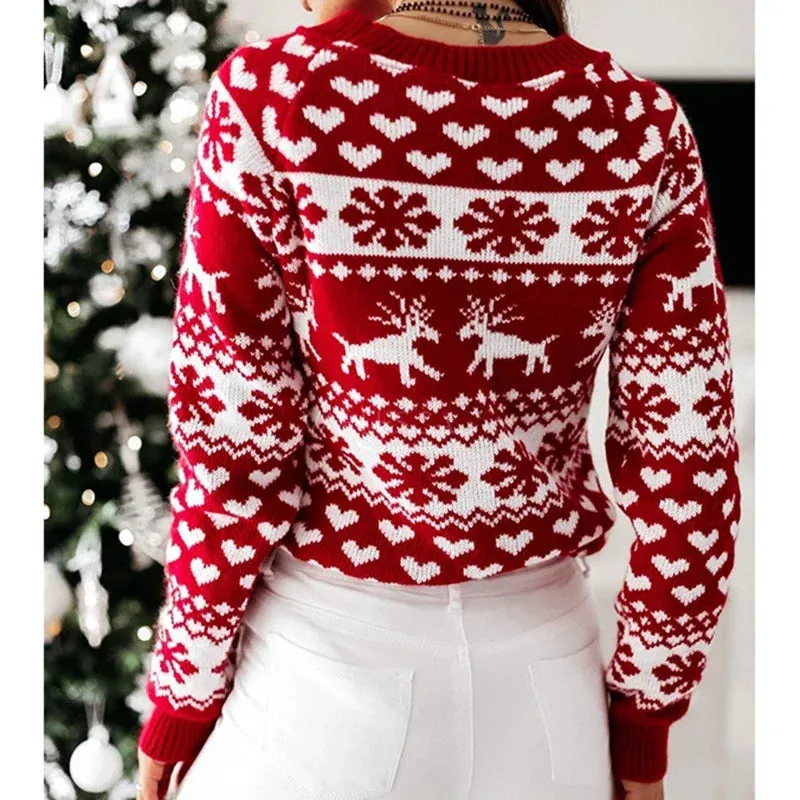 Wenkouban-Christmas Thanksgiving outfits_Winter Christmas Knitting Soft Warm Knitwear Full Sleeve Casual Christmas Sweater
