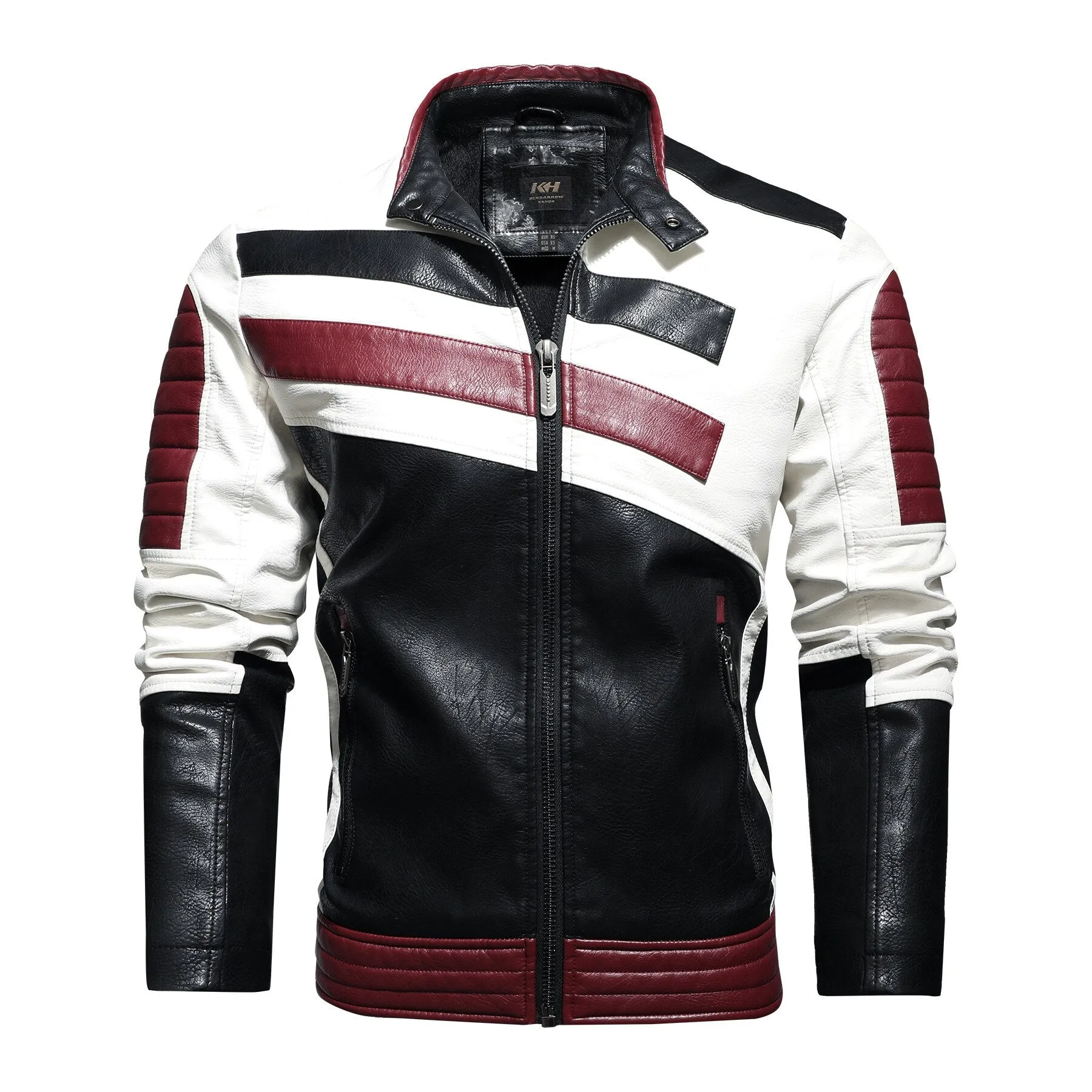 West Louis Moto Motorcycle Biker Leather Jacket