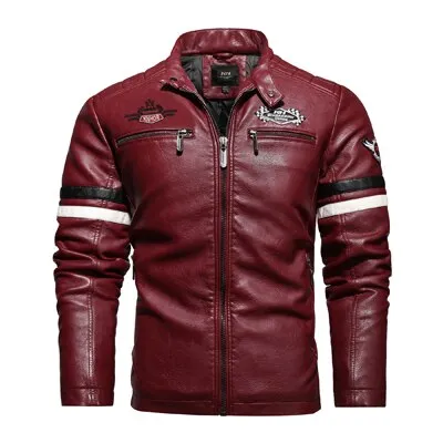 West Louis Moto Motorcycle Biker Leather Jacket