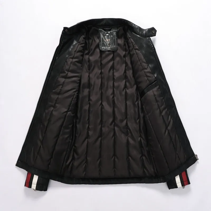 West Louis Moto Motorcycle Biker Leather Jacket