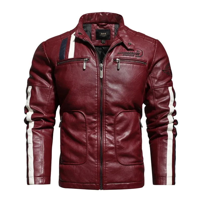 West Louis Moto Motorcycle Biker Leather Jacket