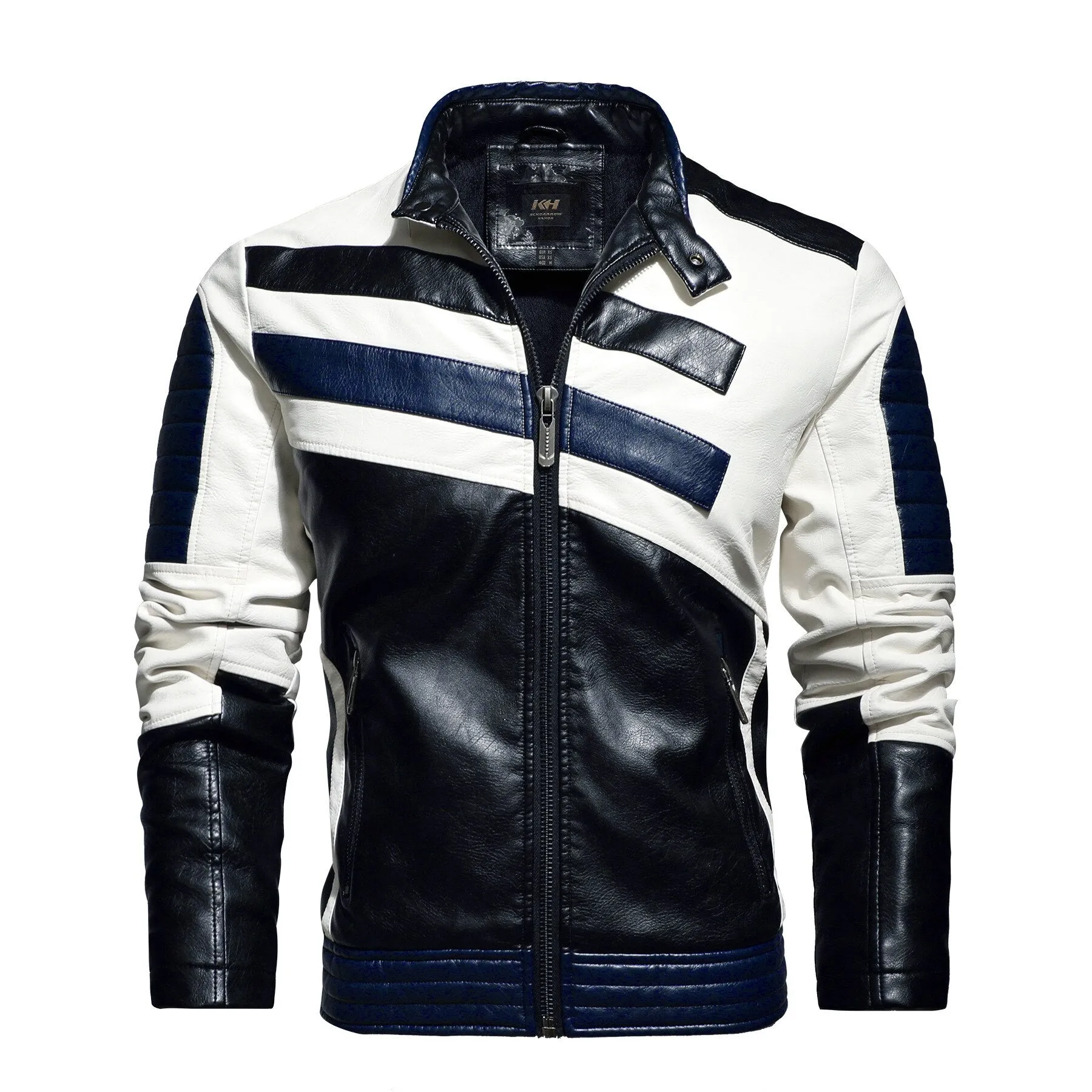 West Louis Moto Motorcycle Biker Leather Jacket