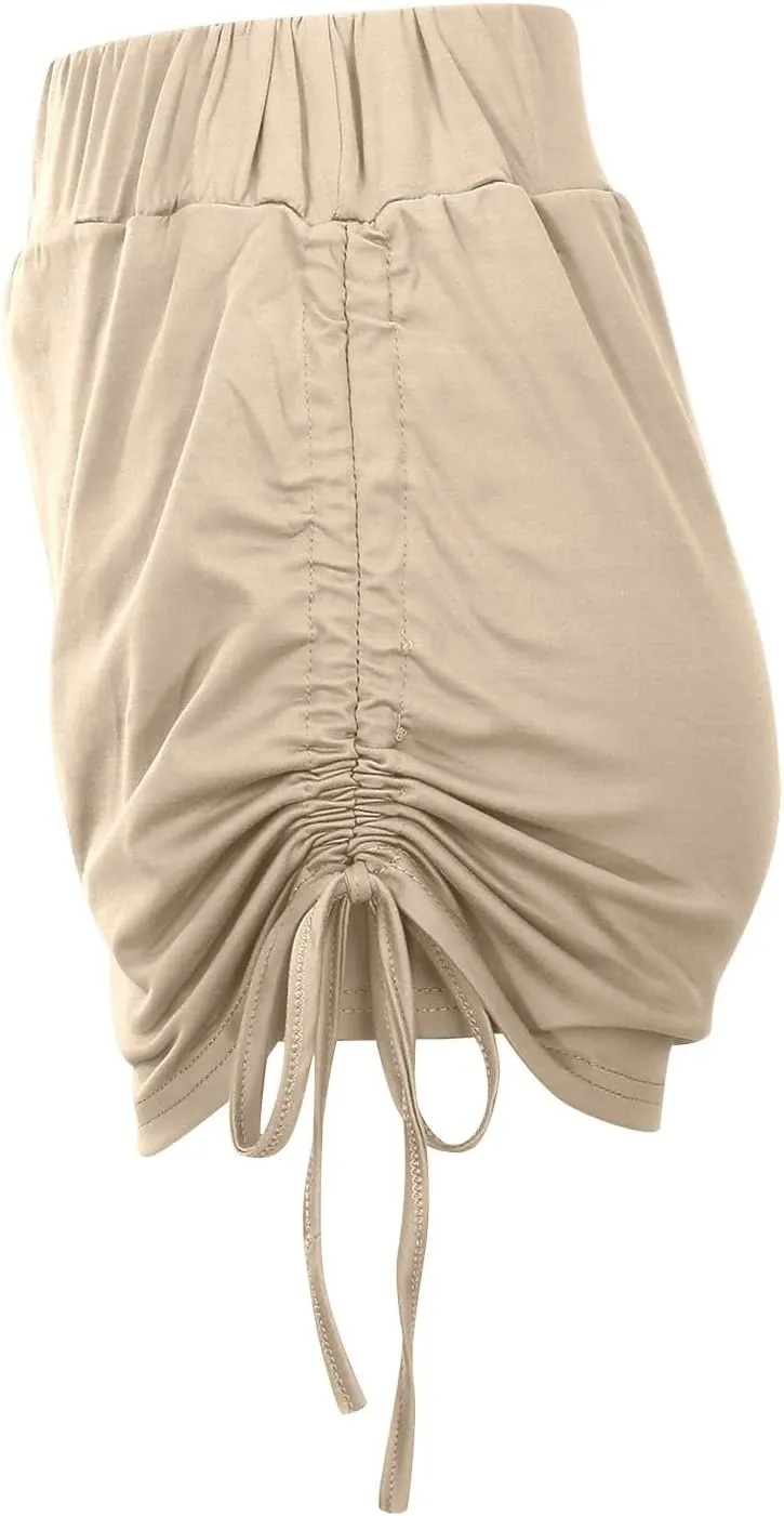 Womens Shirred Skirt Skorts High Waist Athletic Sports Yoga Skirt Tummy Control Dressy Casual Pleated Golf Skorts